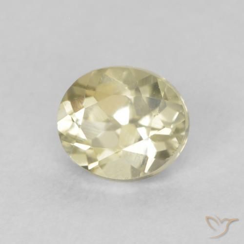Diaspro cangiante Giallo chiaro naturale da 0.35 ct, Ovale, VS