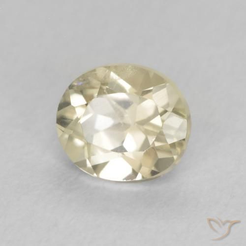 Diaspro cangiante Giallo chiaro naturale da 0.60 ct, Ovale, VS