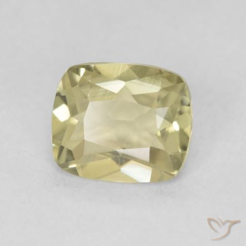Diaspro cangiante Giallo chiaro naturale da 0.89 ct, Cuscino, VVS