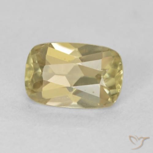Diaspro cangiante Giallo chiaro naturale da 1.01 ct, Cuscino, VVS