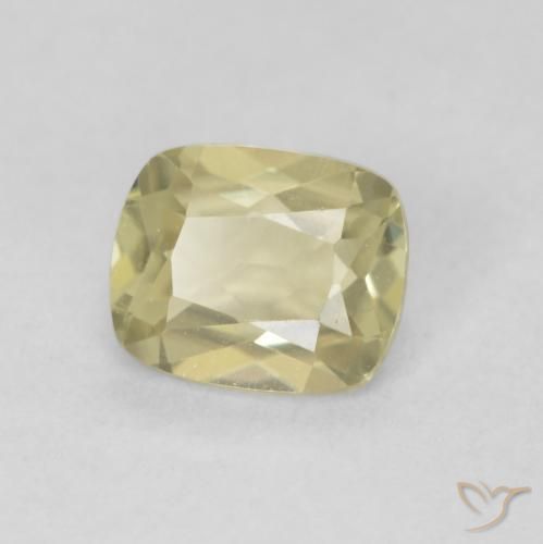 Diaspro cangiante Giallo chiaro naturale da 0.75 ct, Cuscino, VVS