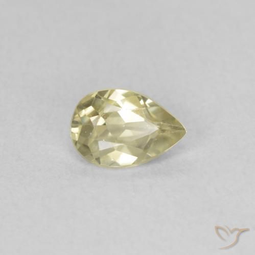 Diaspro cangiante Giallo chiaro naturale da 0.50 ct, Forma a pera, VVS-VS