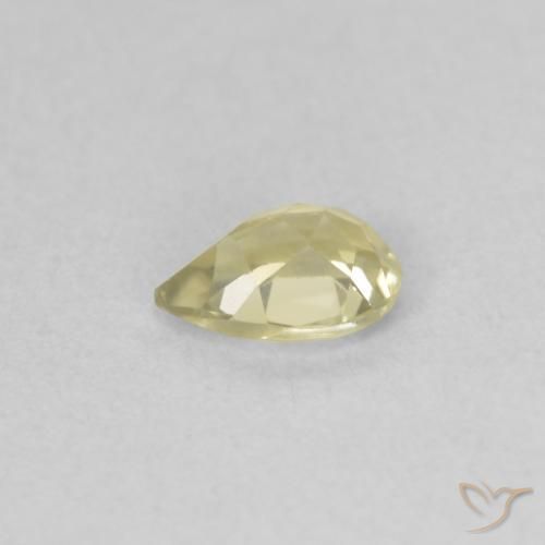 Diaspro cangiante Giallo chiaro naturale da 0.50 ct, Forma a pera, VVS-VS