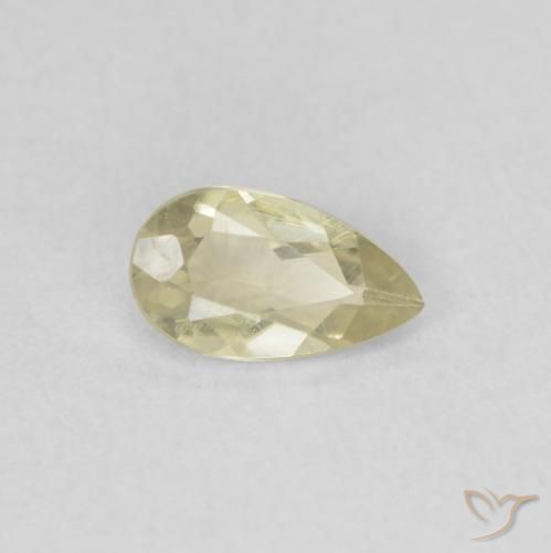 Diaspro cangiante Giallo chiaro naturale da 0.54 ct, Forma a pera, VVS-VS