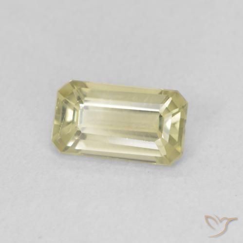 Diaspro cangiante Giallo chiaro naturale da 0.88 ct, Ottagonale / Taglio smeraldo, VVS-VS
