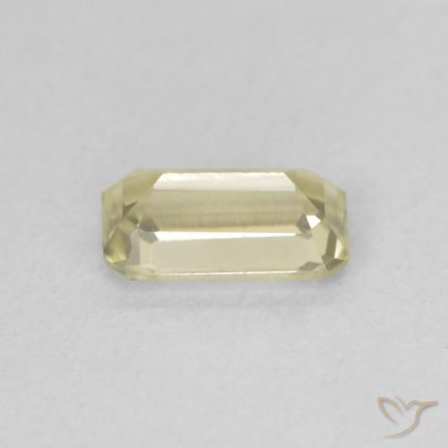 Diaspro cangiante Giallo chiaro naturale da 0.88 ct, Ottagonale / Taglio smeraldo, VVS-VS