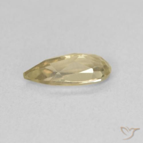Diaspro cangiante Giallo chiaro naturale da 0.80 ct, Forma a pera, VVS-VS