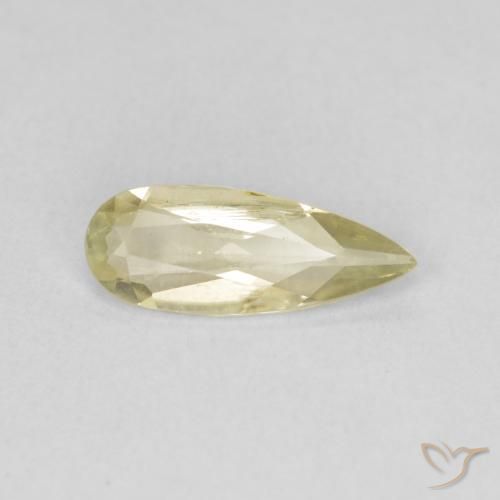 Diaspro cangiante Giallo chiaro naturale da 1.08 ct, Forma a pera, VS