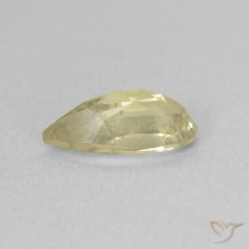 Diaspro cangiante Giallo chiaro naturale da 0.99 ct, Forma a pera, VS