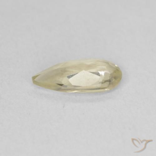 Diaspro cangiante Giallo chiaro naturale da 0.71 ct, Forma a pera, VVS