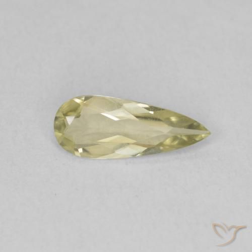 Diaspro cangiante Giallo chiaro naturale da 0.61 ct, Forma a pera, VVS