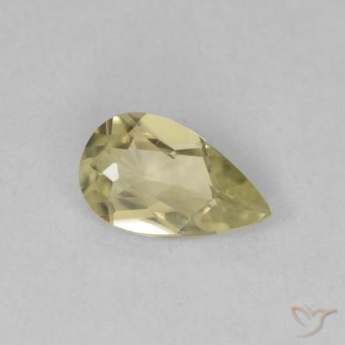 Diaspro cangiante Giallo medio naturale da 0.75 ct, Forma a pera, VVS