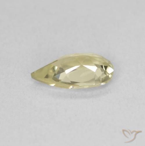 Diaspro cangiante Giallo medio naturale da 0.75 ct, Forma a pera, VVS