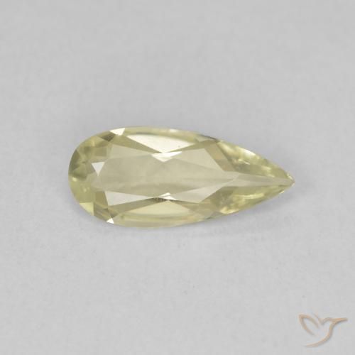 Diaspro cangiante Giallo medio naturale da 0.91 ct, Forma a pera, VVS