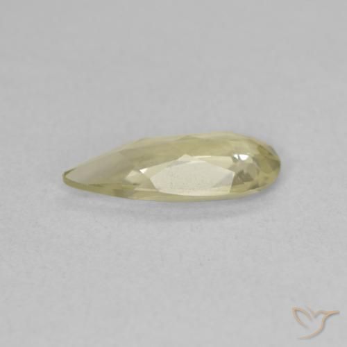 Diaspro cangiante Giallo medio naturale da 0.91 ct, Forma a pera, VVS