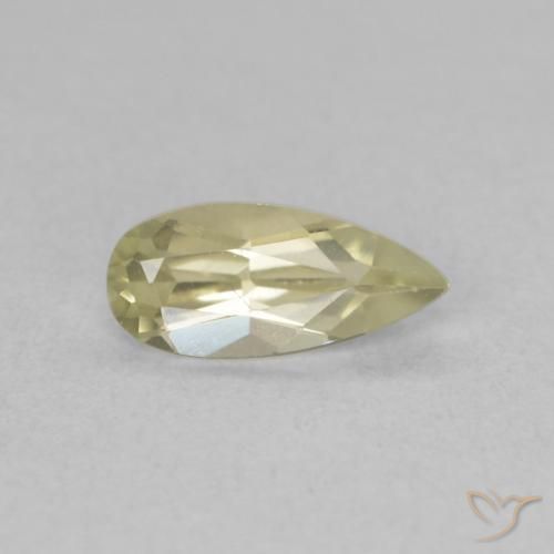 Diaspro cangiante Giallo chiaro naturale da 0.74 ct, Forma a pera, VVS