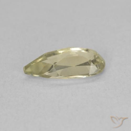 Diaspro cangiante Giallo chiaro naturale da 0.74 ct, Forma a pera, VVS
