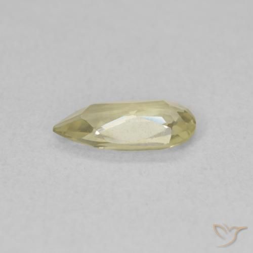 Diaspro cangiante Giallo chiaro naturale da 0.46 ct, Forma a pera, VVS