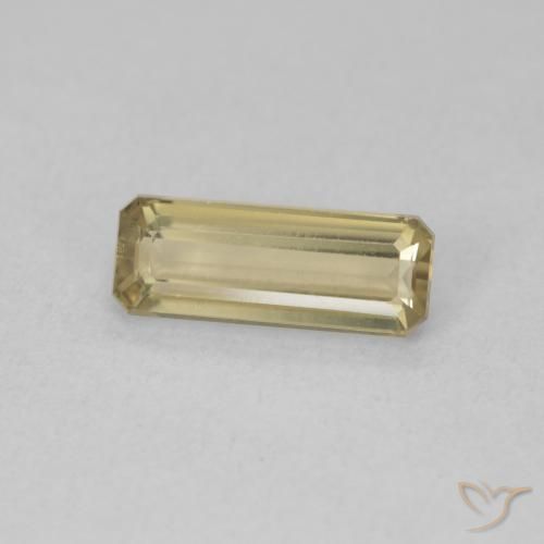 Diaspro cangiante Giallo chiaro naturale da 1.20 ct, Ottagonale / Taglio smeraldo, VVS