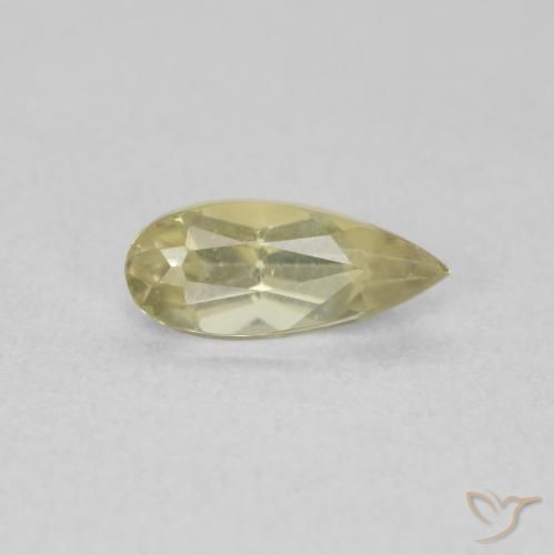 Diaspro cangiante Giallo morbido naturale da 0.66 ct, Forma a pera, VVS