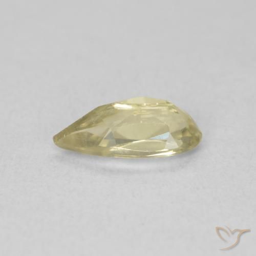Diaspro cangiante Giallo morbido naturale da 0.66 ct, Forma a pera, VVS