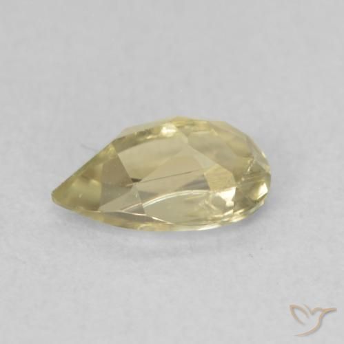 Diaspro cangiante Giallo chiaro naturale da 0.64 ct, Forma a pera, VS-SI