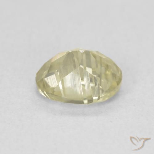Diaspro cangiante Giallo chiaro naturale da 0.76 ct, Ovale, VS-SI