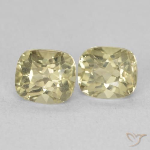 Gemme di Diaspro cangiante Giallo morbido naturale da 1.25 ct, Cuscino, VS