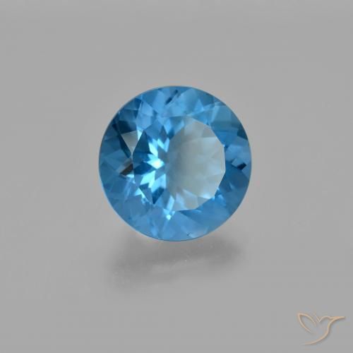 Fluorite che cambia colore Blu navy naturale da 10.93 ct, Rotondo, VS