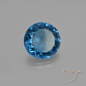 Fluorite che cambia colore Blu Egiziano naturale da 9.65 ct, Rotondo, VS