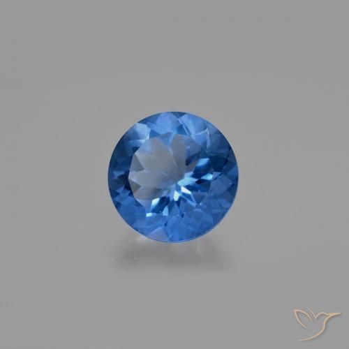 Fluorite che cambia colore Blu scuro naturale da 12.25 ct, Rotondo, VS
