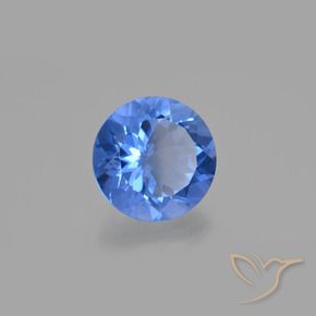 Fluorite che cambia colore Blu navy naturale da 13.97 ct, Rotondo, VS