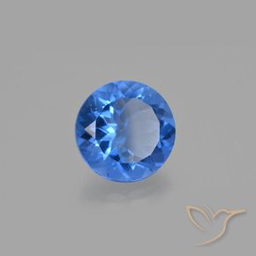 Fluorite che cambia colore Blu scuro naturale da 13.19 ct, Rotondo, VS