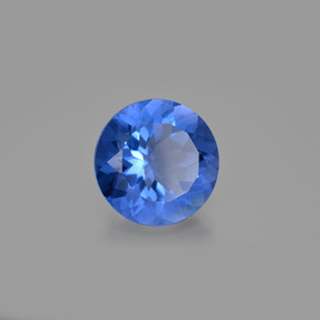 Fluorite cangiante blu scuro naturale da 13,98 ct, taglio rotondo, VS