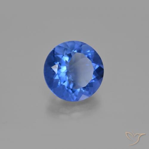 Fluorite che cambia colore Blu scuro naturale da 10.65 ct, Rotondo, VS