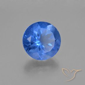 Fluorite che cambia colore Blu acceso naturale da 15.10 ct, Rotondo, VS