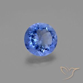 Fluorite che cambia colore Blu Navy Intenso naturale da 11.13 ct, Rotondo, VS