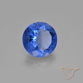 Fluorite che cambia colore Blu scuro naturale da 13.60 ct, Rotondo, VS