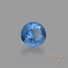 Fluorite che cambia colore Blu Navy Intenso naturale da 11.73 ct, Rotondo, VS