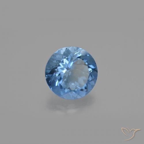Fluorite che cambia colore Blu Navy Intenso naturale da 11.48 ct, Rotondo, VS