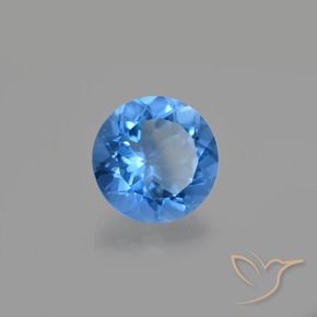Fluorite che cambia colore Blu Egiziano naturale da 13.41 ct, Rotondo, VS