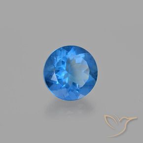Fluorite che cambia colore Blu acceso naturale da 12.83 ct, Rotondo, VS