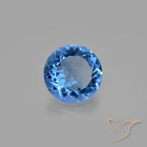 Fluorite che cambia colore Blu Egiziano naturale da 12.97 ct, Rotondo, VS