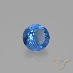 Fluorite che cambia colore Blu Navy Intenso naturale da 11.06 ct, Rotondo, VS