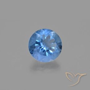 Fluorite che cambia colore Blu acceso naturale da 11.45 ct, Rotondo, VS