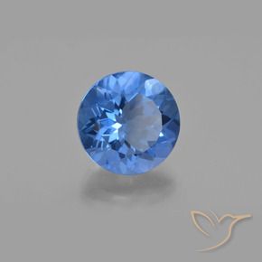 Fluorite che cambia colore Blu acceso naturale da 12.13 ct, Rotondo, VS