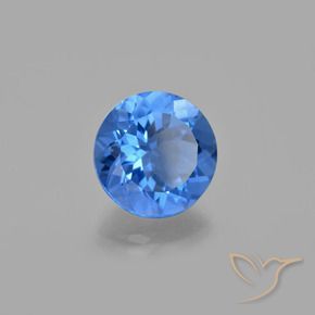 Fluorite che cambia colore Blu Egiziano naturale da 11.75 ct, Taglio rotondo, VS