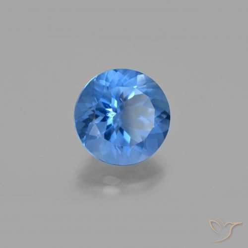 Fluorite che cambia colore Blu Egiziano naturale da 11.82 ct, Rotondo, VS