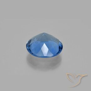 Fluorite che cambia colore Blu navy naturale da 12.28 ct, Rotondo, VS
