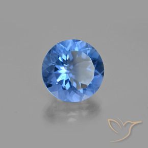 Fluorite che cambia colore Blu Navy Intenso naturale da 14.12 ct, Rotondo, VS